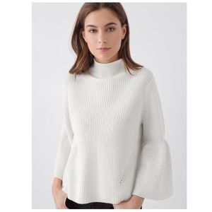 525 America Sweaters - 525 America SHAKER MOCK-NECK TULIP SLEEVE 525 America Sweaters - 525 America SHAKER MOCK-NECK TULIP SLEEVE